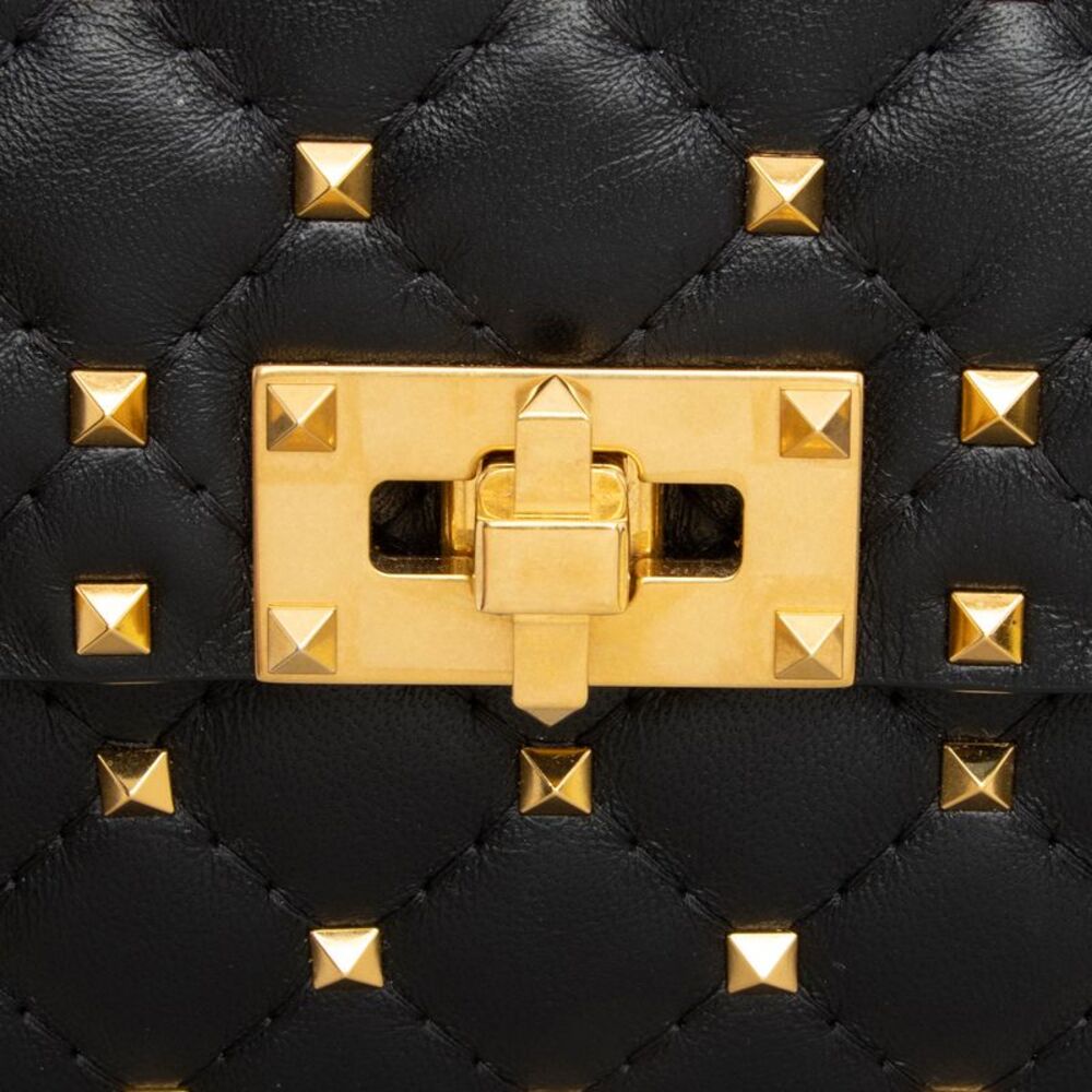 Valentino Calfskin Rockstud Spike Up Shoulder Bag - Picture 9 of 13